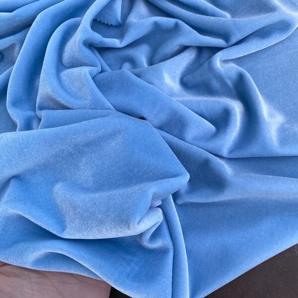 Blue Velvet Fabric - Etsy
