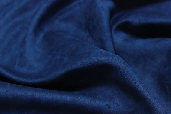 Navy Blue Microsuede Fabric by Yard, Upholstery Micro Suede, Medium Weight  Suede Fabric PREMIUM QUALITY 