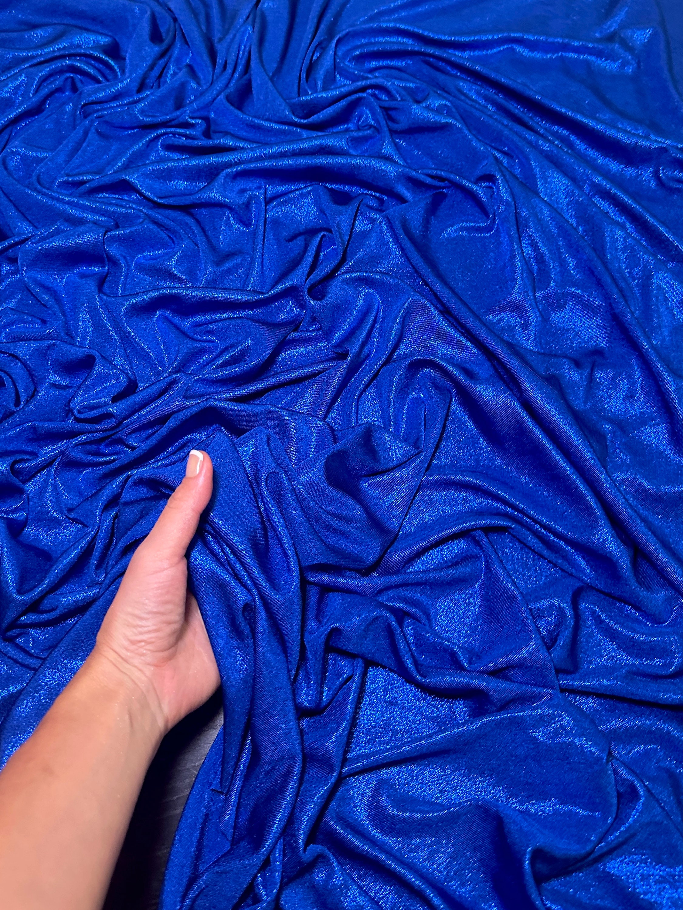 Royal Blue Silky Stretch Satin – KikiTextiles
