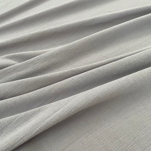 Gray Gauze Fabric Etsy