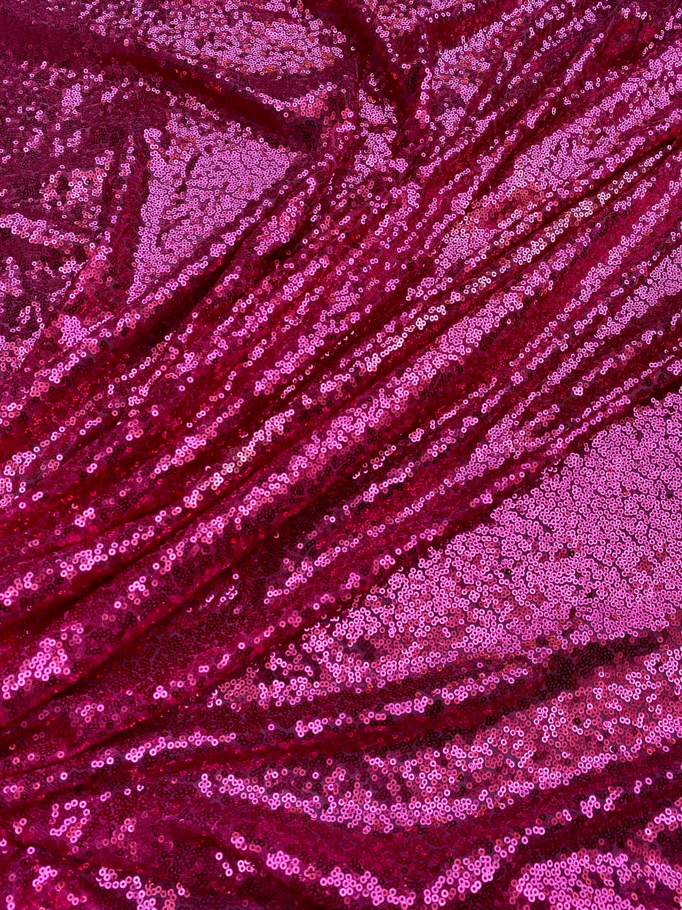 FUHSY Hot Pink Sequin Fabric by The Yard 2 Yards Stretch Velvet Fabric  Fuchsia Upholstery Fabric Velvet Sequins for Crafts Sparkle Material Dress  Fabric Sequin Cloth Sewing Fabric for Gifts Costumes 