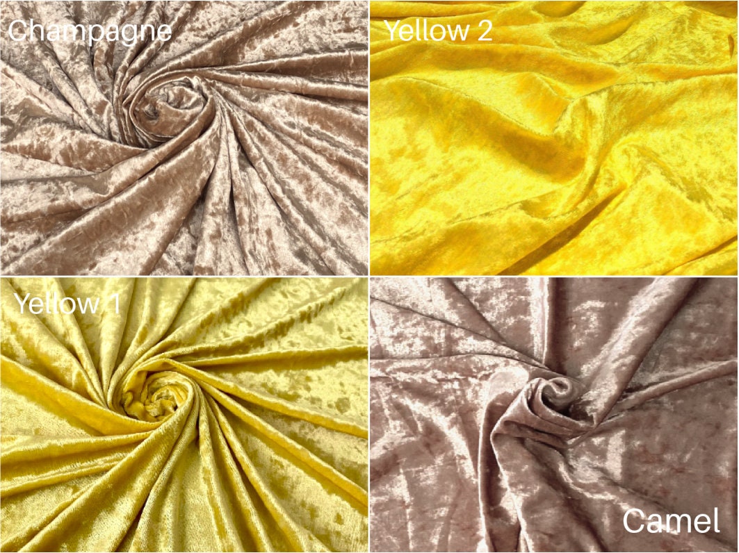 PREMIUM QUALITY Crushed Velvet Fabric, Panne Velour Fabric, 4 Way Stretch  Crushed Velvet Fabric by Yard for Scrunchies, Dresses, Apparel -  Canada