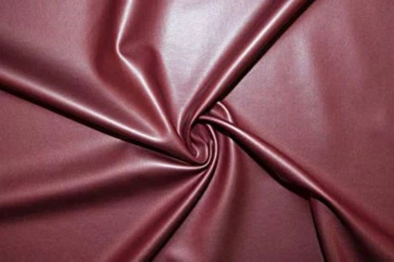 Burgundy Stretch Matte Pleather, Faux Leather Vinyl for Apparel