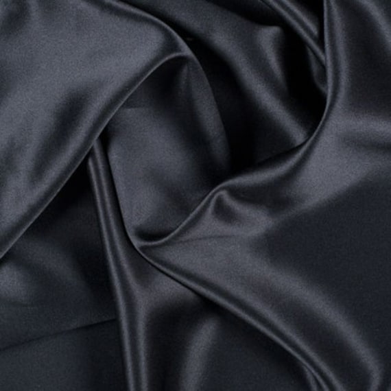 BEST PRICE Black Satin Fabric Premium Quality Black Silky Satin