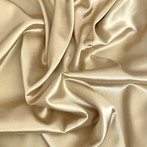 Gold Satin Fabric Premium Quality Champagne Satin Fabric - Etsy