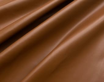 Brown Cognac Two Way stretch apparel upholstery pleather Chocolate Matte Faux Leather by yard Medium Weight. Soft touh