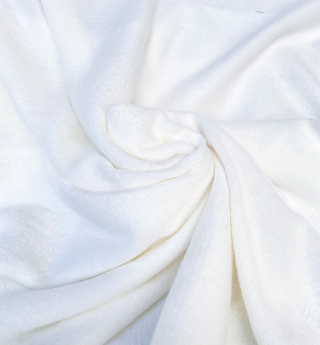 Extra Soft White Plush Knit Fabric White Cosy Fabric White Etsy