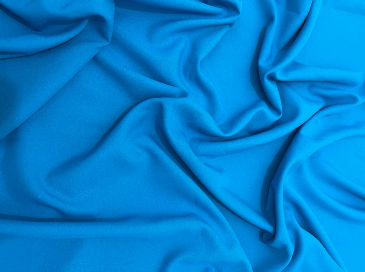 Ocean Blue Poplin Fabric by Yard. Sky Blue Gabardine Fabric - Etsy