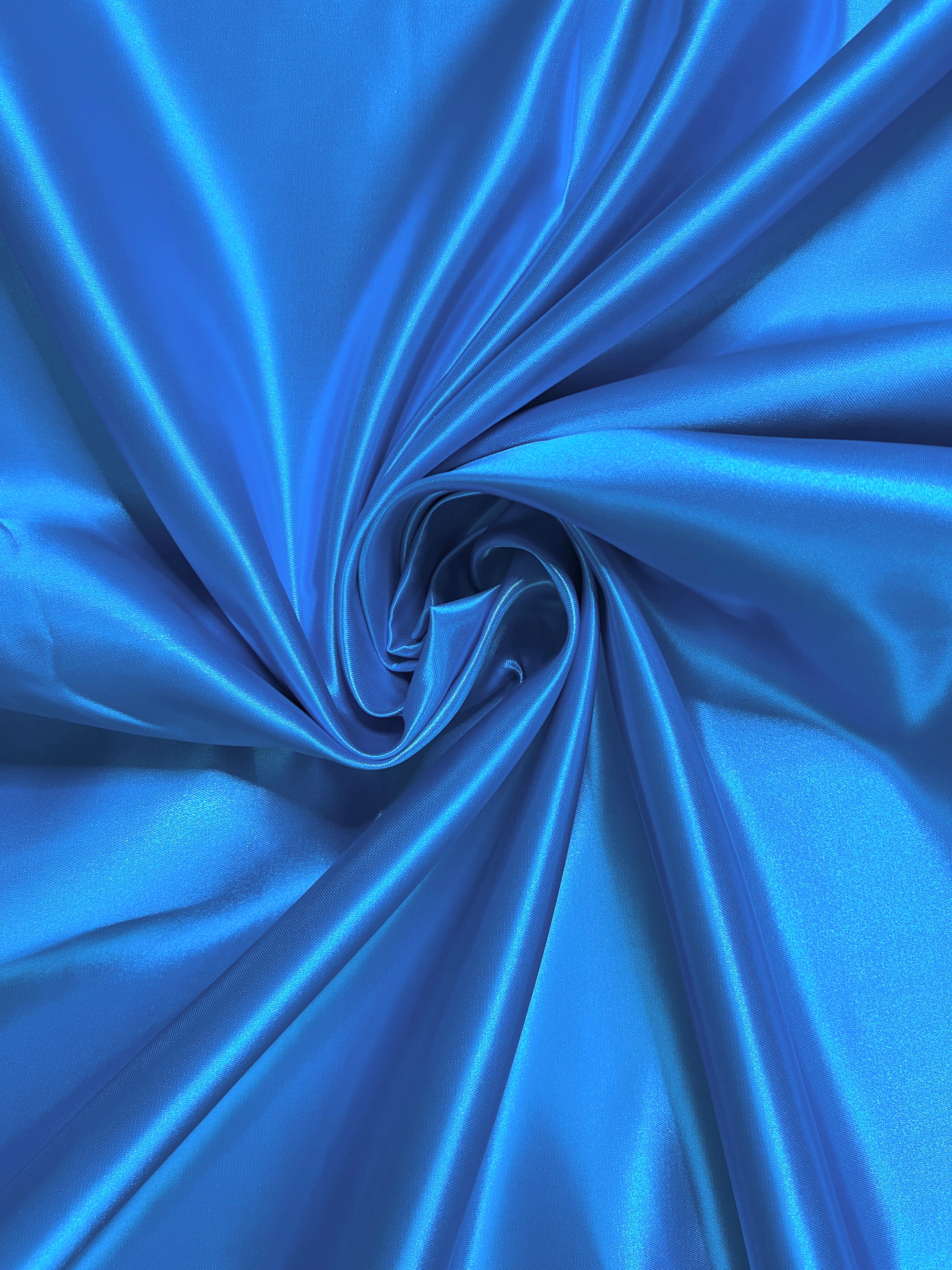Aqua Blue Duchesse Satin Fabric, Blue Bridal Shiny Satin by Yard, Blue  Heavy Satin Fabric for Wedding Dress, Gown, Mikado Satin 
