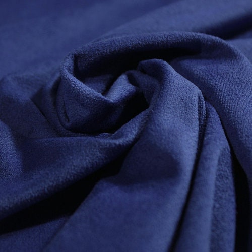 Suede, Fabric Blue Fabric Yard, Microsuede Micro Upholstery Medium Etsy Navy PREMIUM QUALITY - Suede by Weight