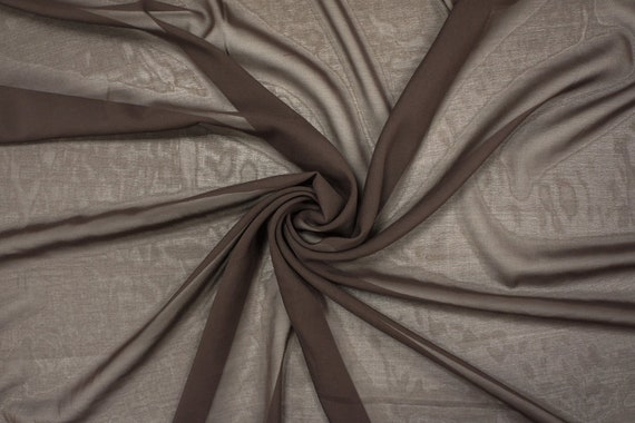 Light brown glitter chiffon fabric #50238 - Design My Fabric