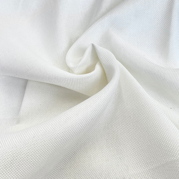 White upholstery linen fabric. White Medium weight 100% linen fabric. Upholstery White Linen for Curtains. Pure linen by the yard