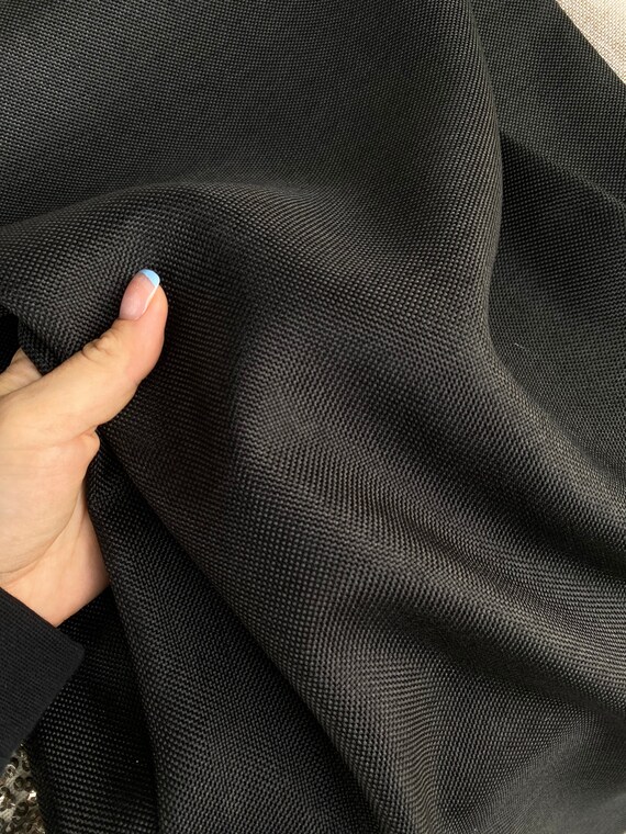 Black Upholstery Linen Blend Fabric Black Linen Fabric by The