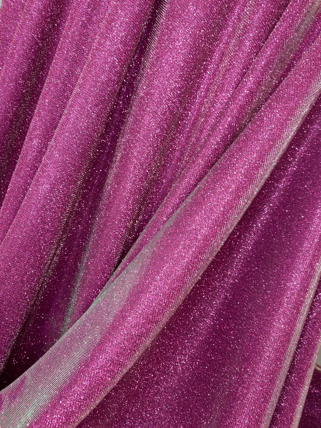 Pink Lurex Glitter Fabric/ Glimmer/ Pink Shimmer Fabric, Pink Glitter Fabric for Gown, Backdrop
