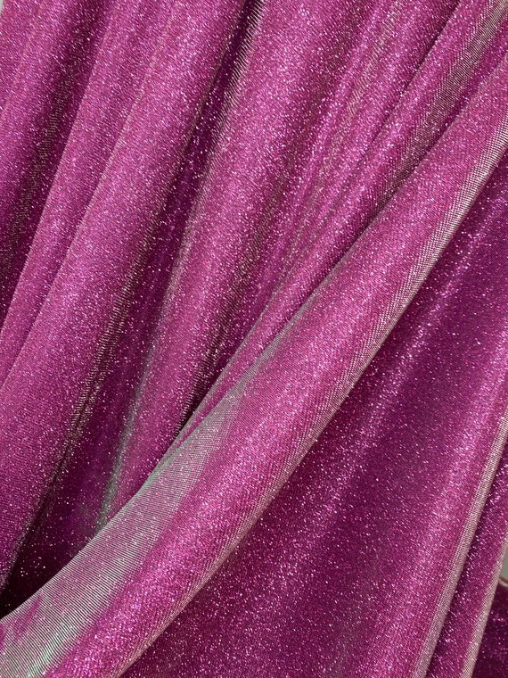 Pink Lurex Glitter Fabric/ Glimmer/ Pink Shimmer Fabric, Pink