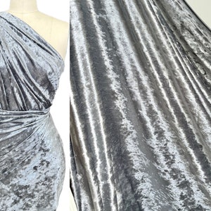 Ice Crushed Velvet Velour Fabric Shiny Stretched Upholstery Fabric