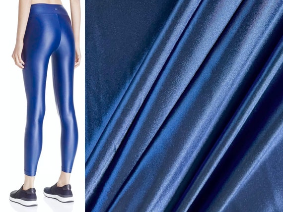 Denim Blue Nylon Spandex Milliskin, Blue 4 Way Stretch Fabric for