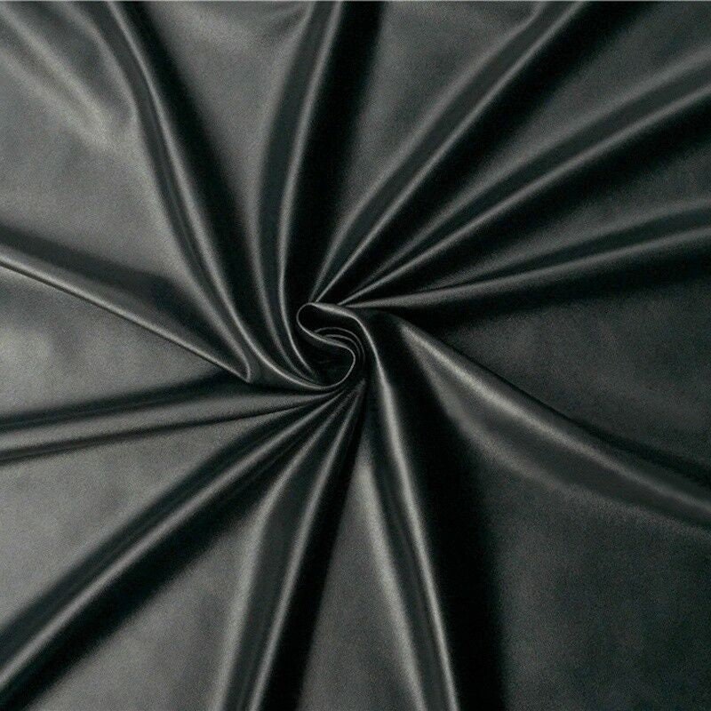 Black faux on sale leather fabric