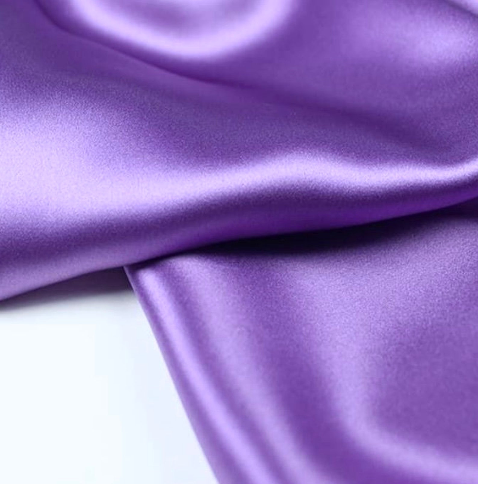 Lavender Satin Fabric Silky Satin Fabric Lilac Bridal Satin Etsy