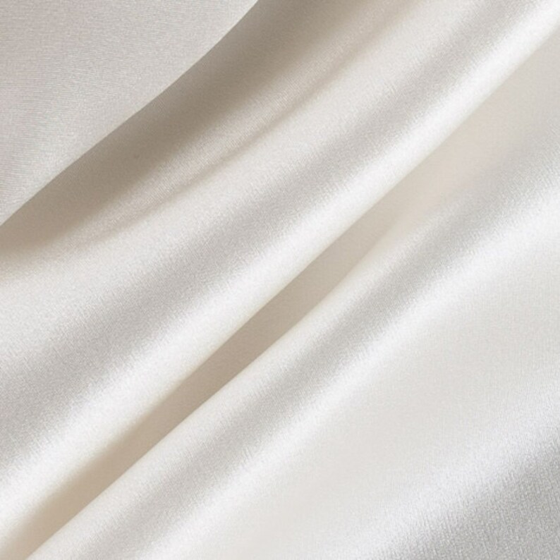 Off White Satin Bridal Fabric Premium Quality Back Satin Etsy
