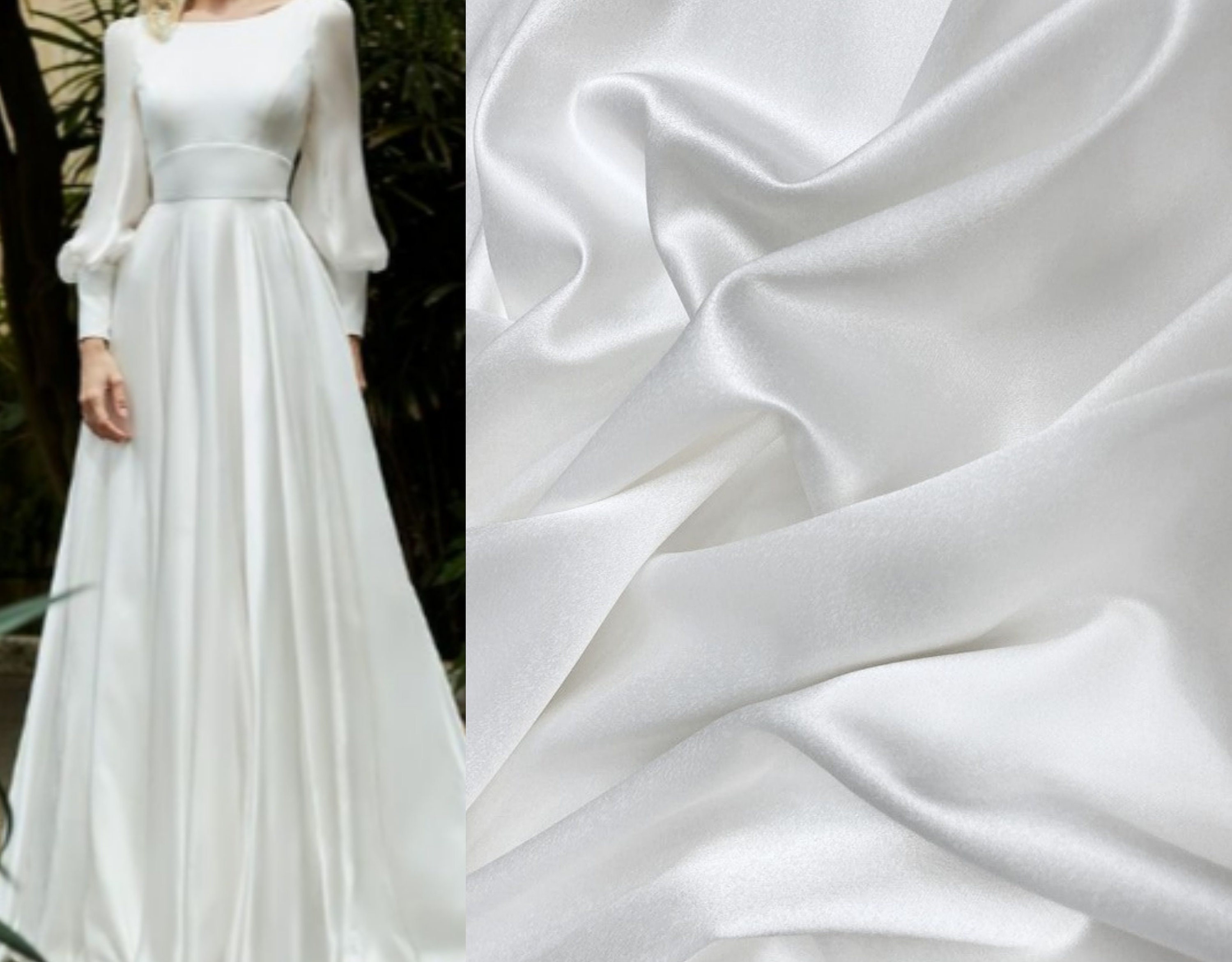 Fladdra - White Satin Bridal