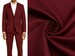 Burgundy Delaney Polyester Gabardine Fabric by the Yard Twill Fabric for Dresses, Suits, Overcoats, Blazers, Trousers, Suiting Fabric 