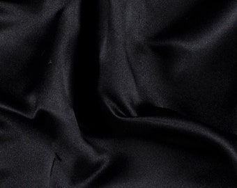 BEST PRICE Black Satin Fabric Premium Quality Black Silky Satin Draping  Fabric Wedding Dress Fabric - Sold by The Yard