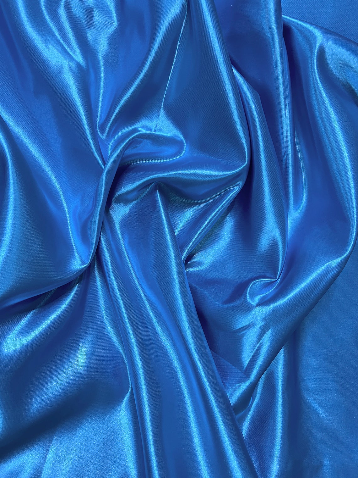 Aqua Blue Duchesse Satin Fabric Blue Bridal Shiny Satin by - Etsy
