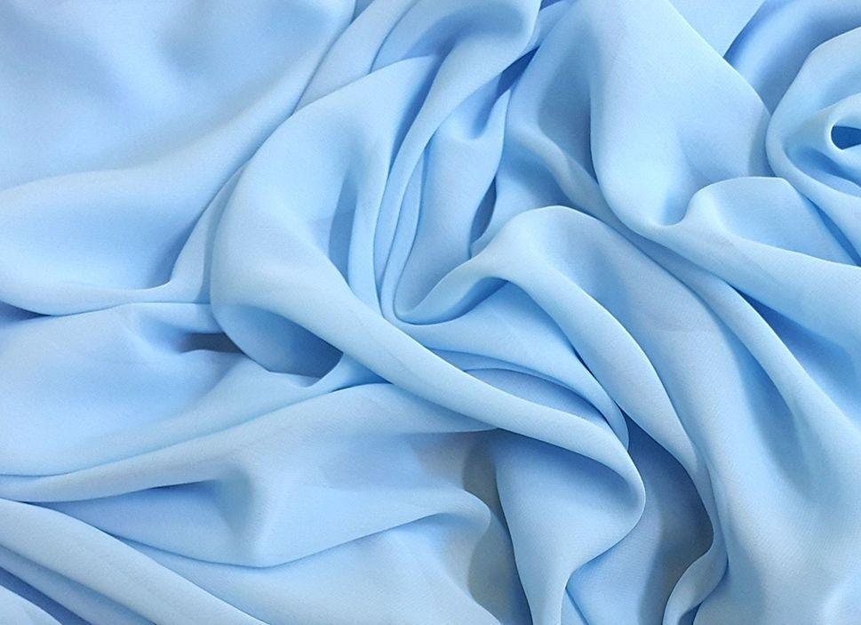 Baby Blue Chiffon Fabric Sky Blue Chiffon Fabric Baby Blue Sheer