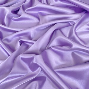 Lavender Silky Stretch Charmeuse Satin, Lavender Bridal Soft Silky ...