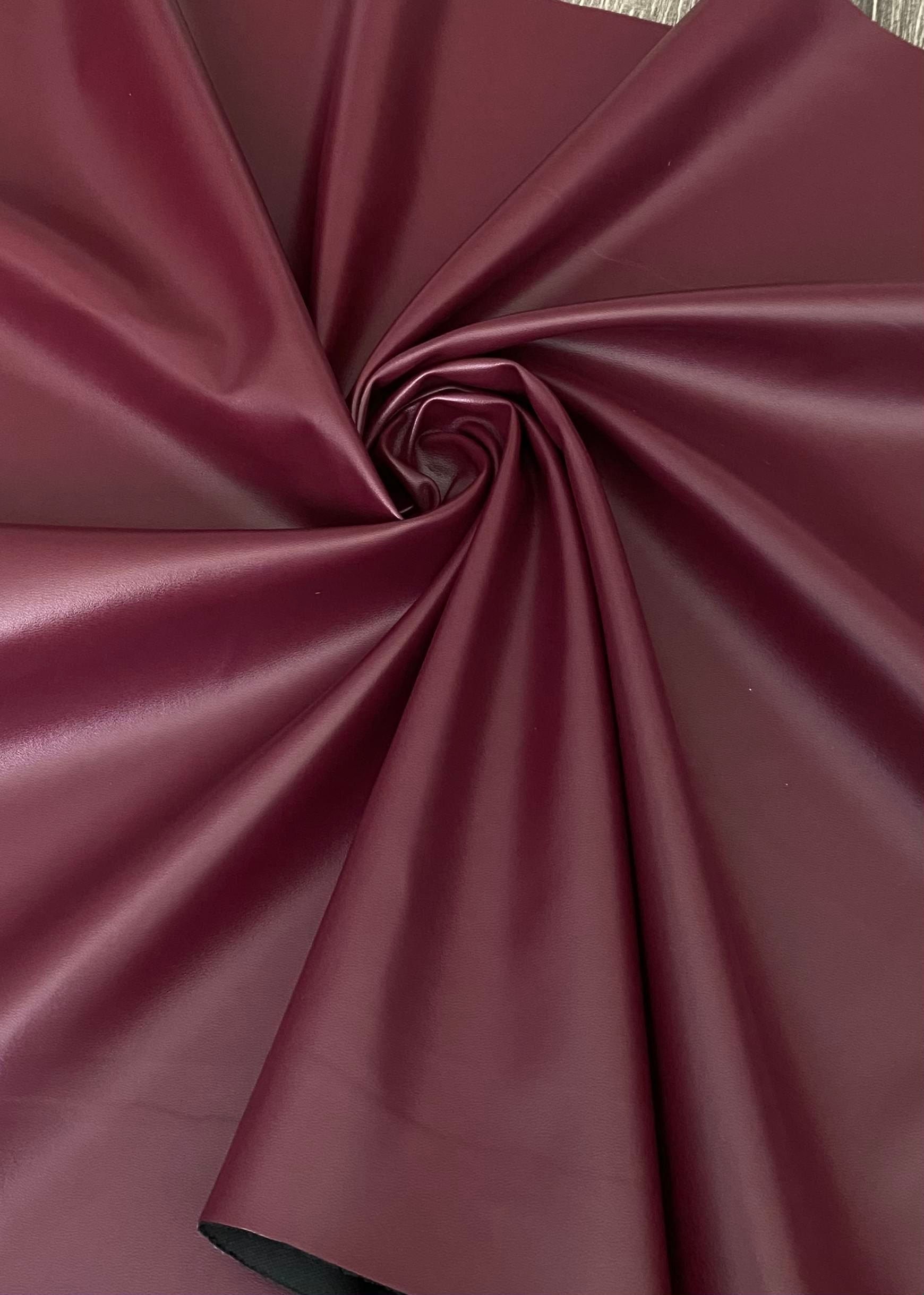 Faux Leather Fabric in Cow Leather Pattern - Maroon - Half Yard - Vegan  Leather - The Heyday Shop