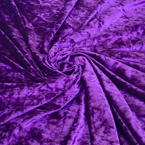 Purple Crushed Velvet Fabric by the Yard, Purple Stretch Fabric for  Dresses, Scrunchies, Bows, Costumes, Purple Velvet Velour -  Canada