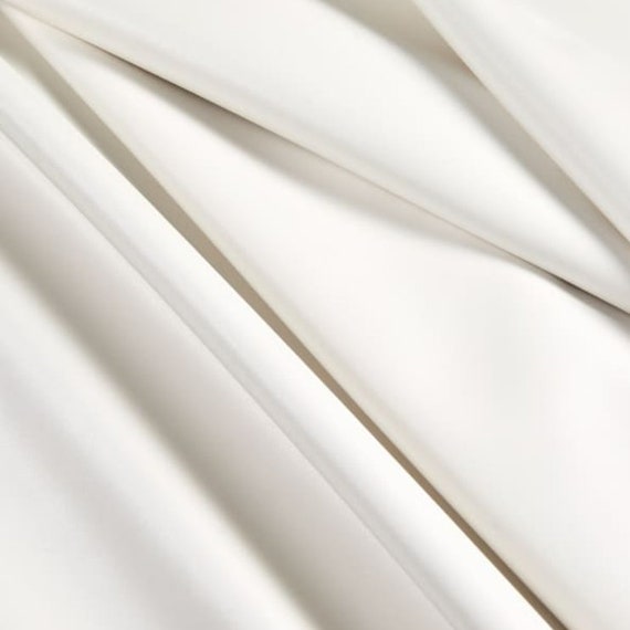 White Matte Stretch Faux Leather, White Stretch Pleather, White Vinyl  Polyester Spandex by the Yard, White Stretch PU Leather for Apparel 