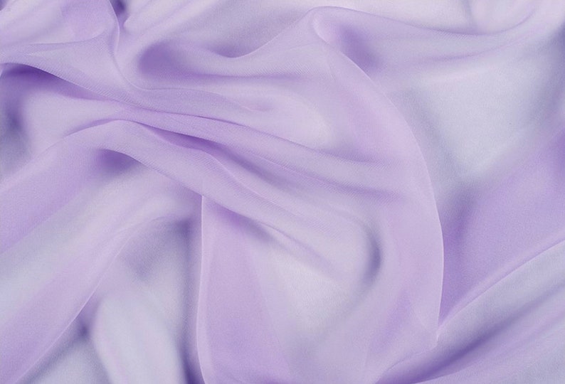 Lilac Chiffon Fabric by Yard Lilac See Through Fabric - Etsy