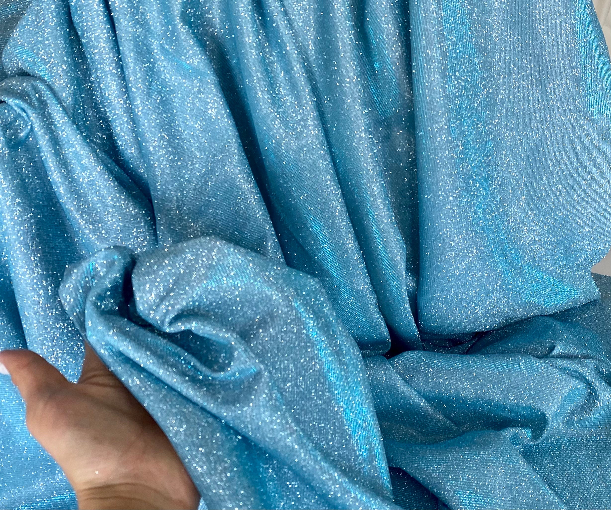 Baby Blue Lurex Glitter Fabric/ Glimmer/ Blue Shimmer Fabric Etsy