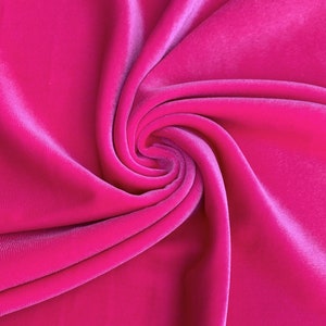 Hot Pink Stretch Velvet Fabric 60'' Wide by the Yard for Sewing Apparel  Costumes Craft 