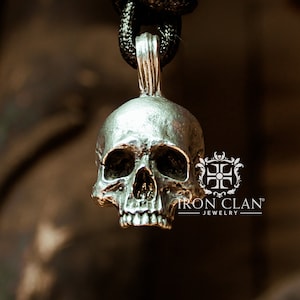 INFINITY JAWLESS (Handsculpted Skull pendant • 925 Silver and Gold Pendant)