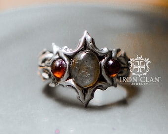 SKYLIGHT (Handsculpted Ring • Gothic and Stone Ring)