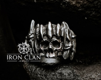 SKULLACTITE (Handsculpted Skull Ring • Men Ring)