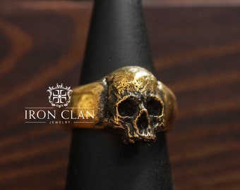 CLASSIC INFINITY JAWLESS (Handsculpted Ring • 925 Silver & Gold Skull Ring)