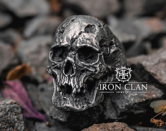 DECAYED INFINITY (Handsculpted Skull Ring • Men Ring)