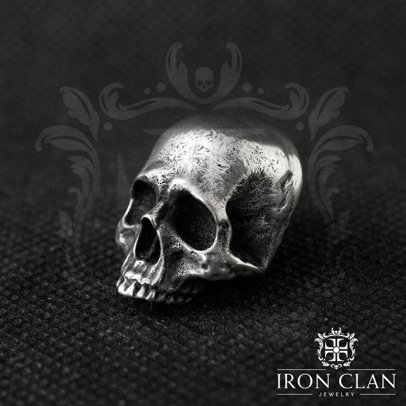 INFINITY JAWLESS Skull Lapel Pin Handsculpted 925 Silver & Gold Pin Cufflinks image 4