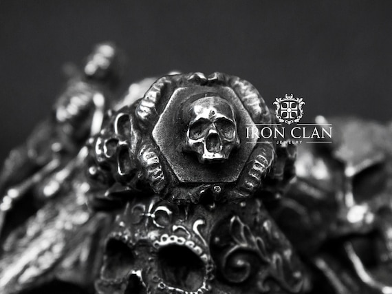 ASMODEUS  (Handcarved Demon Skull Ring • Men Ring)
