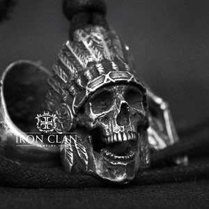 Black Elk Pendant • Skull pendant • Men pendant • Necklace