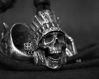 Black Elk Pendant • Skull pendant • Men pendant • Necklace