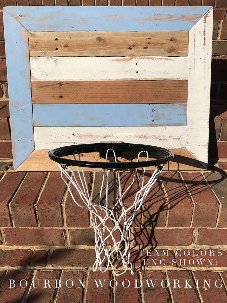 Rustic reclaimed wood MEDIUM backboard with basketball hoop Etsy