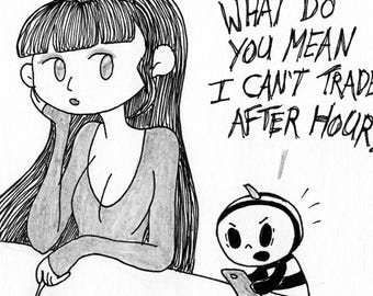 After Hours Pauline & Pum'Kin Guy : One of a Kind Original Artwork by J.i.M.