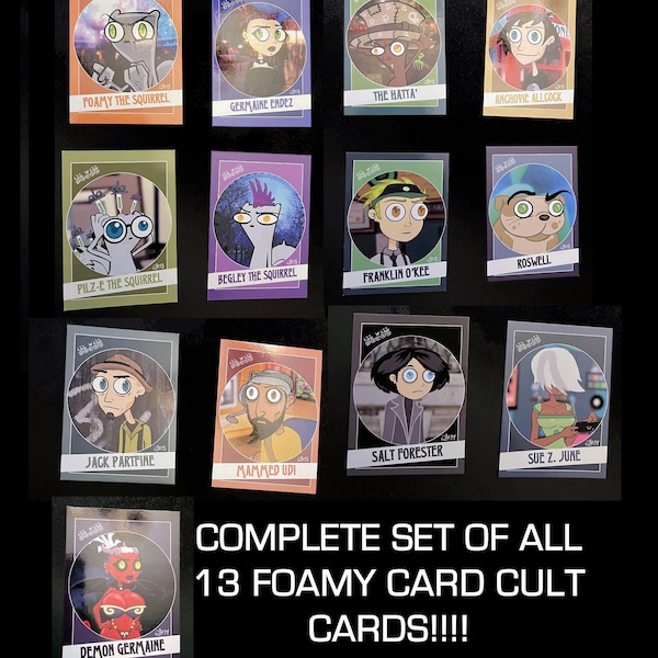 Foamy Card Cult Cards : Complete Set of 13 (Plastic Sleeves)