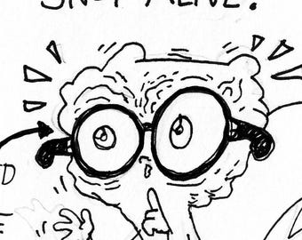 Sinuses!!!! Pilz-E Neurotically Yours : One of a Kind Original Artwork by J.i.M.