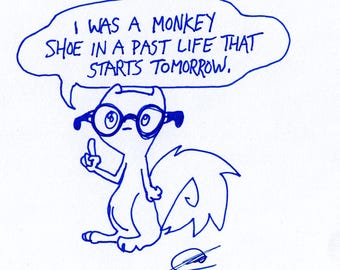 Money Shoe Pilz-E the Squirrel : One of a Kind Original Artwork by J.i.M.